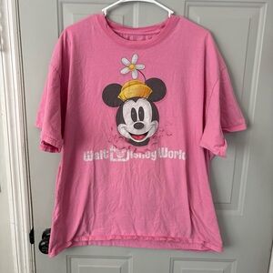 Disney Pink Mickey Daisy Graphic Short Sleeve Tee